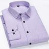 Camisa de Manga Larga para Hombres de Mediana Edad y Ancianos Ropa de Papá Camisa Cómoda y Holgada Camisa Casual para Hombre de Manga Larga que No Necesita Planchado