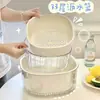 Cesta de drenaje de doble capa, organizador para fregadero de cocina, frutero para sala de estar, recipiente para lavar verduras, mesa de centro, almacenamiento para el hogar