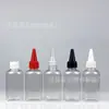 Spot venta al por mayor botella de boca puntiaguda de 75 ml botella de plástico transparente PET botella de plástico de boca puntiaguda embotellado de líquido pigmento