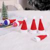 Decoraciones navideñas transfronterizas 2021 mini sombrero de Navidad sombrero de paleta navideña sombrero navideño de fieltro no tejido al por mayor