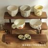 Estante de almacenamiento de madera de tres capas para dormitorio, de madera maciza, para colocar cosméticos, hecho a mano, para decorar pequeñas joyas.