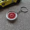 Modificação de carro BBS cubo de roda simulação modelo chaveiro baixo hellaflush pingente de chave de carro