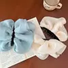 Exquisito Pasador de Plátano Plegado, Tul Plegado Volante Extra Grande, Coleta Delicada Que Hace que la Cara Parezca Más Pequeña, Pasador de Plátano