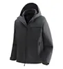 Chaqueta tres en uno con forro polar, adecuada para actividades al aire libre, uso casual y estilos unisex; se puede personalizar con logotipos impresos; ideal para el trayecto diario y los viajes al aire libre