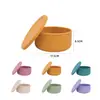 Taza de silicona de grado alimenticio para beber tazón de silicona vajilla para bebé lonchera para estudiante resistente a altas y bajas temperaturas caja bento lonchera de silicona