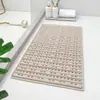 Alfombrilla antideslizante de esquina con masaje para baño, alfombrilla impermeable para drenaje de ducha, alfombrilla para entrada de inodoro