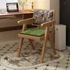Silla de comedor estilo wabi-sabi, silla de uso doméstico de imitación madera, silla con respaldo de cojín suave estilo francés, silla para té de balcón, silla vintage Chandigarh