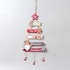 Novas Decorações de Natal Mini Árvore de Natal Pequena de Madeira para Mesa Enfeites de Árvore de Natal de Madeira Enfeites de Placa com Alfabeto Inglês de Madeira