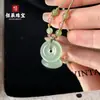 Colgante de paz de calcedonia helada de grado alimenticio para caballos de alta calidad, colgante de princesa de ágata verde aceituna, colgante de jade, venta al por mayor para vendedores ambulantes y ventas transfronterizas, adornos de jade