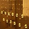 Luzes de Cortina de Estrelas e Luas Luzes Piscantes Estrelas Vermelhas Decoração de Quarto de Dormir Layout de Proposta Suprimentos Criativos Decoração