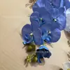 Flores Artificiales Nuevas Película Impresa en 3D Orquídea Phalaenopsis de 9 Cabezas Decoración de Boda Planta en Maceta para Sala de Estar Hotel Materiales Florales Transfronterizos