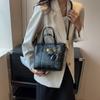 Bolsa Pequena de Luxo para Mulheres, Novo Estilo Coreano Versátil Bolsa de Ombro Transversal, Bolsa Tote com Estampa Texturizada