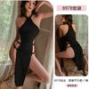 Yiyo - Lencería sexy, vestido sexy, pijama ajustado con abertura alta, uniforme de discoteca para mujer, traje de tentación 8978