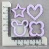 Accesorios de Resina DIY Estrella de Cinco Puntas Hueca Accesorios de Minnie Corazón Funda para Teléfono de Epoxi Caja de Papelería DIY