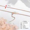 Colar de Prata S925, Corrente Caixa, Corrente Cruz, Corrente de Bolinhas, Corrente Chopard, Furo Pequeno para Pérolas, Corrente Clavicular Ajustável