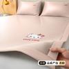 Tapete de Seda de Hielo para Niñas Lavable a Máquina Tapete de Verano Acondicionador de Aire Tapete Suave Juego de Tres Piezas 2025 Nuevo Tapete de Verano de Dibujos Animados
