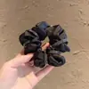 Elástico de Cabelo Torcido Pequeno Intestino com Lantejoulas de Cetim e Strass Moda Simples Versátil Corda de Cabelo para Rabo de Cavalo Coque Tiara Elástico Acessórios de Cabelo