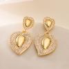 Pendientes de circonita con diseño de amor, estilo antiguo australiano, europeo y americano, de lujo, chapados en cobre y oro de 18 quilates, para mujer, de alta gama y exquisitos.