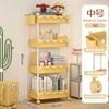 Estante de Almacenamiento con Carrito Personalizado Estante de Almacenamiento de Pie Baño Móvil Dormitorio Almacenamiento para Bebé Estantería Multicapa para Snacks Libros