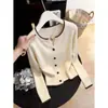 Nuevo suéter de punto casual relajado estilo coreano para primavera y otoño para mujeres petite, chaqueta cárdigan para mujeres