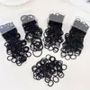 Ligas para el Cabello Negras para Niñas Pequeñas, Bandas Elásticas Duraderas e Irrompibles para Coletas de Bebé, Accesorios para el Cabello del Tamaño de un Pulgar