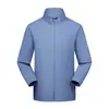 Jaqueta Fina de Gola Alta para Primavera e Outono Roupa de Trabalho Resistente às Intempéries Esportes ao Ar Livre Roupa de Trabalho em Grupo Jaqueta Masculina e Feminina com Logo Estampado