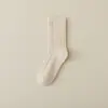 Calcetines Largos de Color Sólido para Mujer, Calcetines Gruesos Cálidos Suaves de Lana de Media Pantorrilla, Calcetines de Punto Trenzado de Invierno al por Mayor desde el Fabricante