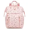 Bolso Trendy Floral con Lazo para Mamá, Gran Capacidad Hombro y Mochila, Bolso de Mano para Salidas, Cuidado del Bebé y Almacenamiento de Maternidad