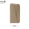 Nuevo monedero para mujer anti-magnético RFID transfronterizo, bolso de mano simple de gran capacidad con textura de piel de guijarro y múltiples compartimentos para libretas bancarias, billetera larga