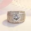 Anillo de Diamantes Tachonado para Hombre de Alta Lujo No Alergénico Anillo de Diamantes Tachonado para Hombre del Grupo de Lujo