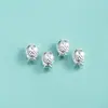 Accesorios de plata pura S999, cuentas espaciadoras de pez de plata finamente elaboradas, dije de pez koi para pulsera, cuentas sueltas de carpa para enhebrado manual DIY