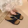 Sandalias Francesas Dulces de Tiras para Mujer Verano Ropa de Exterior 2026 Nuevo Estilo con Faldas Suela Gruesa Cuña Chanclas de Lunares