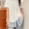 Tejido de Malla Bordado Floral Ondulado con Rayas Verticales, Tejido con Adorno de Encaje, Tejido de Malla Especial para Camisas Base y Vestidos