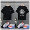 Transfronterizo. Diseño de Marca de Moda 26Ss Estampado de Letras de Herradura. Camisas Casuales de Manga Corta de Moda para Hombres, Mujeres y Parejas