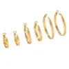 Novos Brincos Argola Redondos Lisos Simples Versáteis Esféricos com Fecho de Camarão Brincos Femininos Exagerados Grandes Argolas Venda por Atacado