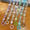 Pulsera de cadena con cuentas de gatito de helado de moda personalizada, llavero, cadena de bolso exquisita, cadena de regalo
