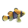 Decoración de acuario pez payaso colorido simulado fluorescente que nada, pez falso ornamental de plástico que brilla en la oscuridad al por mayor
