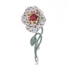 Broche de Rosa de Moda de Alta Gama Pin Floral Accesorio de Ramillete Pequeño Estilo Chanel Exquisito Accesorio para Traje de Alta Gama