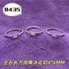 Anillo hueco rectangular biselado de 4*6M con base puntiaguda, zircón cortado en hielo, diseño simple, nuevo artículo popular de transmisiones en vivo, anillo de estilo minimalista