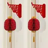 Linternas de Papel Decorativas de Nuevo Estilo para Habitación de Boda, Carácter de Fortuna Rojo para Montaje de Escena de Año Nuevo, Decoraciones para el Día Nacional y el Festival de Primavera, Linternas de Palacio