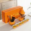 Yuerui Buena Suerte Juego de Té Automático de Viaje Souvenir de Empresa Regalo Práctico Regalo de Año Nuevo