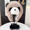 Chapéu Infantil Fofo Personalizado Transfronteiriço Chapéu com Proteção para Orelhas de Pelo Sintético de Raposa Orelhas de Urso Chapéu de Panda Infantil Espesso à Prova de Vento Chapéu Pai e Filho
