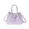 Yuezi 2026 Verano Nueva Moda Lunares Bolso Tote Gran Capacidad Casual para Viajes Diarios Debajo del Brazo Hombro Bolso de Mano para Mujeres