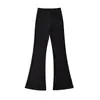 Calça Casual Flare Elástica de Cintura Baixa Estilo Americano Picante para Mulheres 2026 Nova Calça Esportiva com Cordão Calça de Yoga Drapeada Comprida
