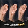 Aretes de Bola Mate de Plata S925, Aretes de Frijol, Uñas para Hueso de la Oreja para Hombre y Mujer, Venta al Por Mayor de Fábrica E0107