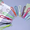 Llavero Tejido Colorido Colgante para Bolso Correa para Teléfono Anillo para Llaves Portatarjetas Llavero Simple Hecho a Mano Colgante para Pareja