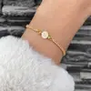 Estilo de Moda Transfronterizo Europeo y Americano Más Vendido Pulsera de 26 Letras Elegante Sencilla para Mujer Joyería de Mano Versátil para el Día a Día