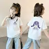 Camiseta de algodón puro para niña, estilo nuevo, verano, ropa de verano para niños, top de dibujos animados para niña, camiseta de manga corta, ropa elegante, camiseta interior