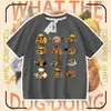 2026 Ropa para Perro Mi Cuchillo y Escudo Camiseta de Algodón Puro Manga Corta Shiba Inu Divertido Paquete de Emoticonos Abstractos Top para Niños y Adolescentes