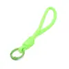 Lanyard Corto con Anilla de Resorte Multicolor Correa para Teléfono Bloqueo de Color Simple Accesorio DIY Llavero Decoración
